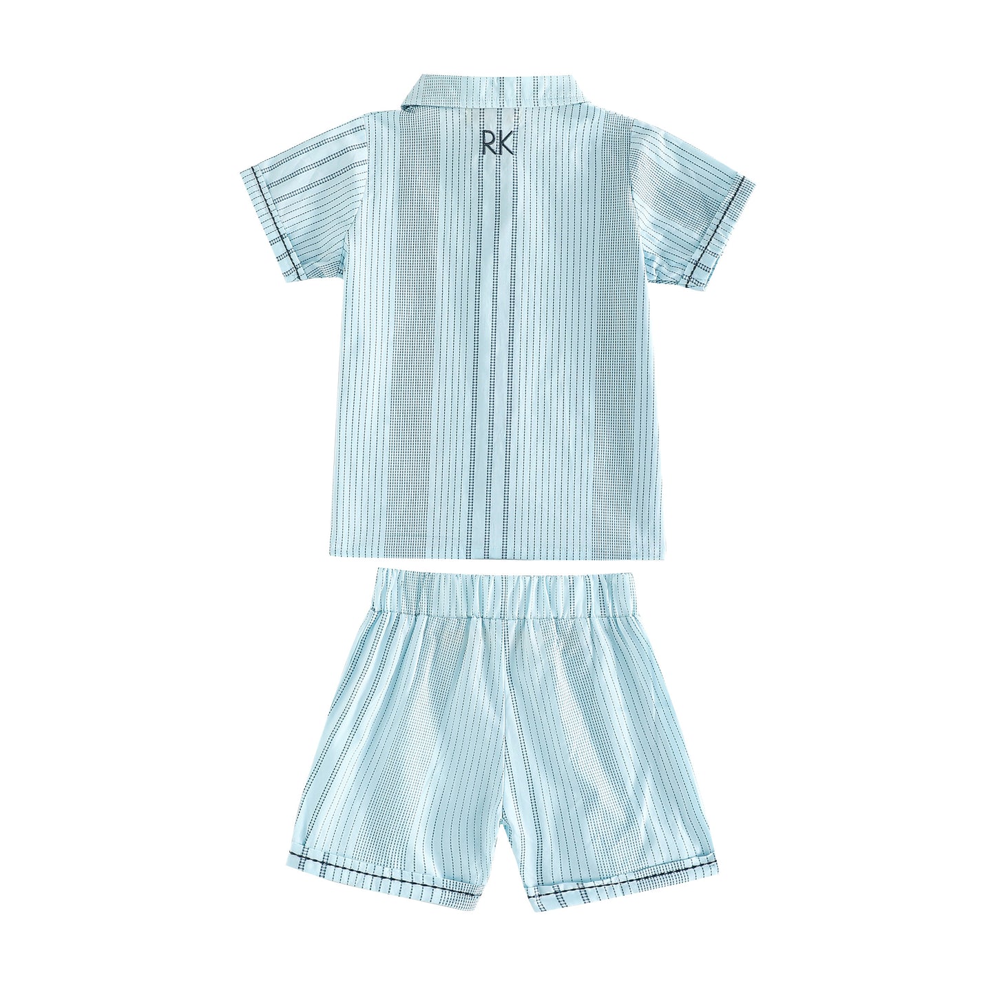 RetroKid Alfie Cotton Printed Boys Shirt + Short Pants Set