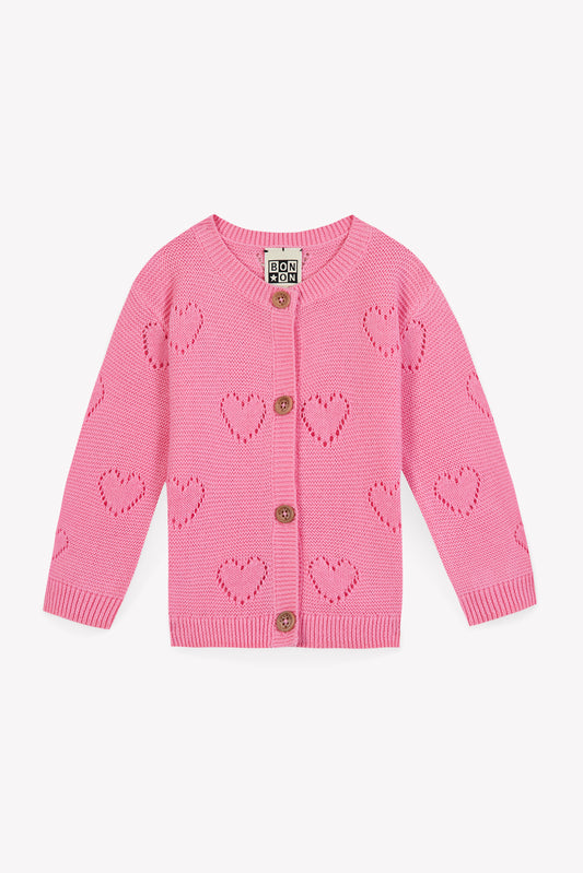 Bonton Pointelle Cardi Lilet Coe