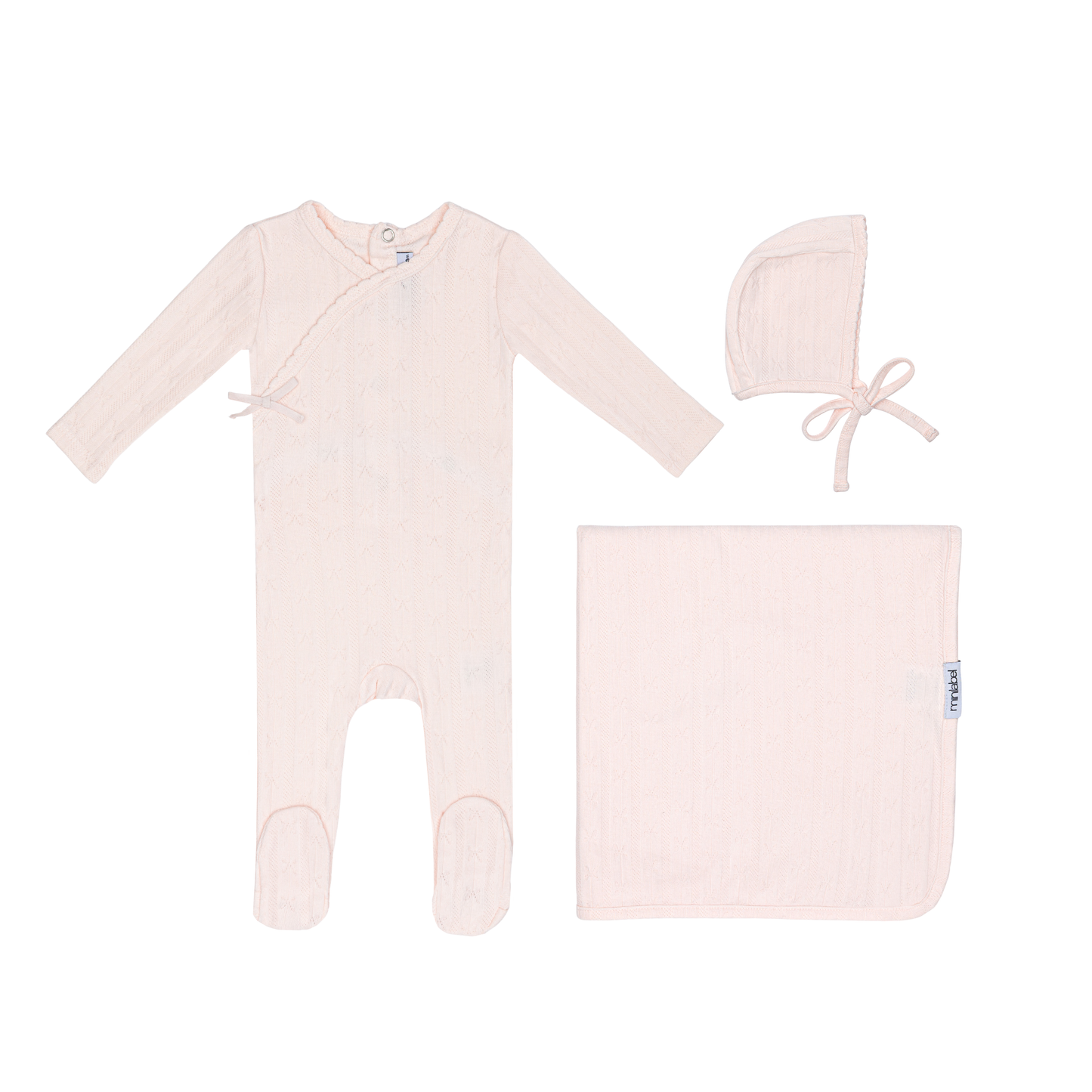 Mini Label Butterfly Wrapover Pointelle Set -Girls