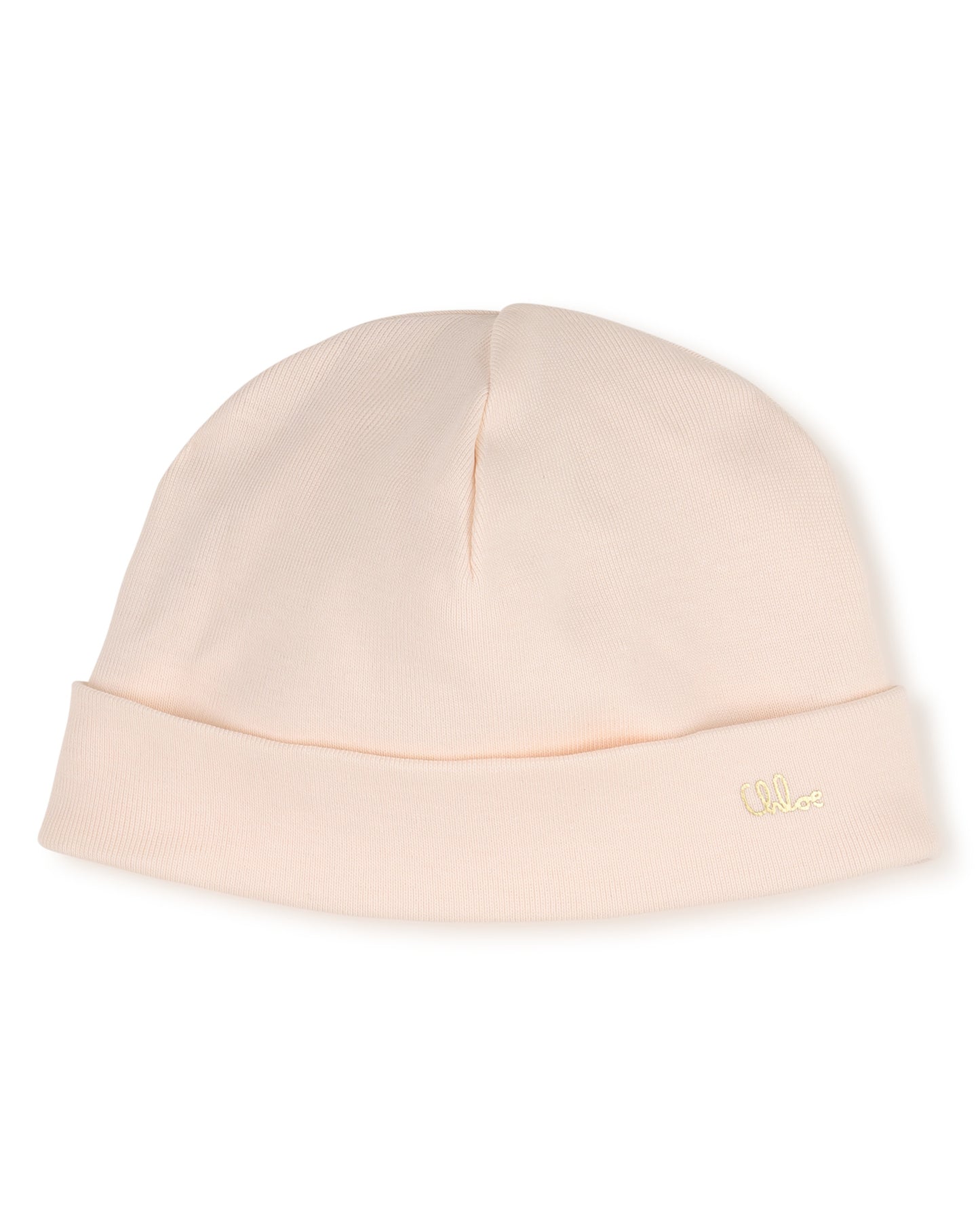 Chloe Signature Logo Ruffle Collar footie Bib & hat Set C20926