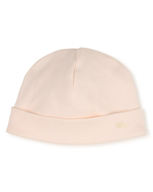 Chloe Signature Logo Ruffle Collar footie Bib & hat Set C20926