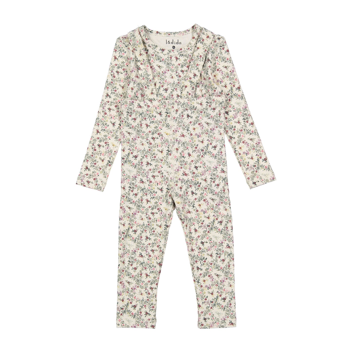 Ladida circle floral print suspenders set