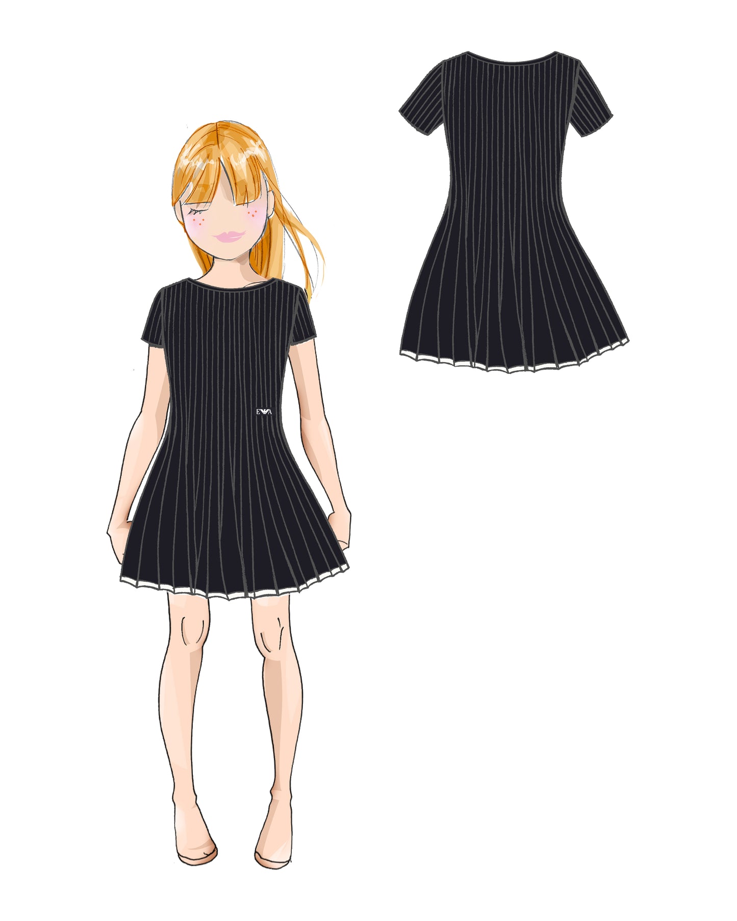Emporio Armani SS Pleated Dress EG000766