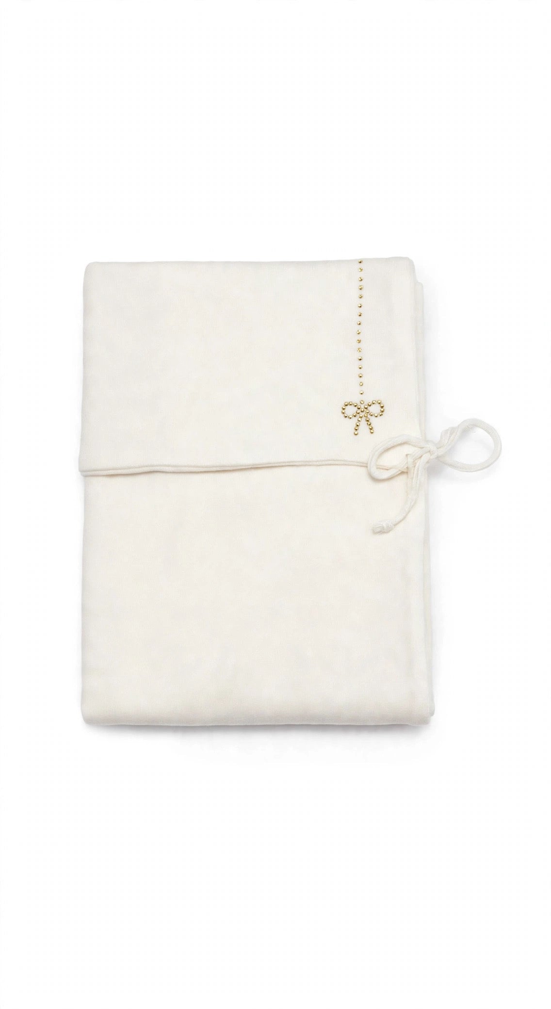 latte Knit crystal Blanket - Gold