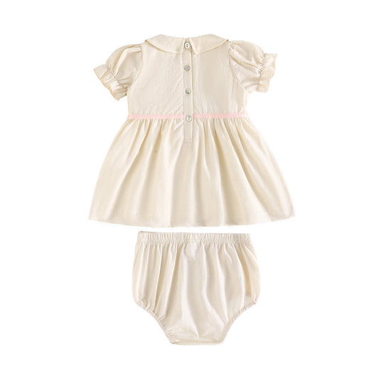 RetroKid Halston Smocked Baby Girl Bloomer Set