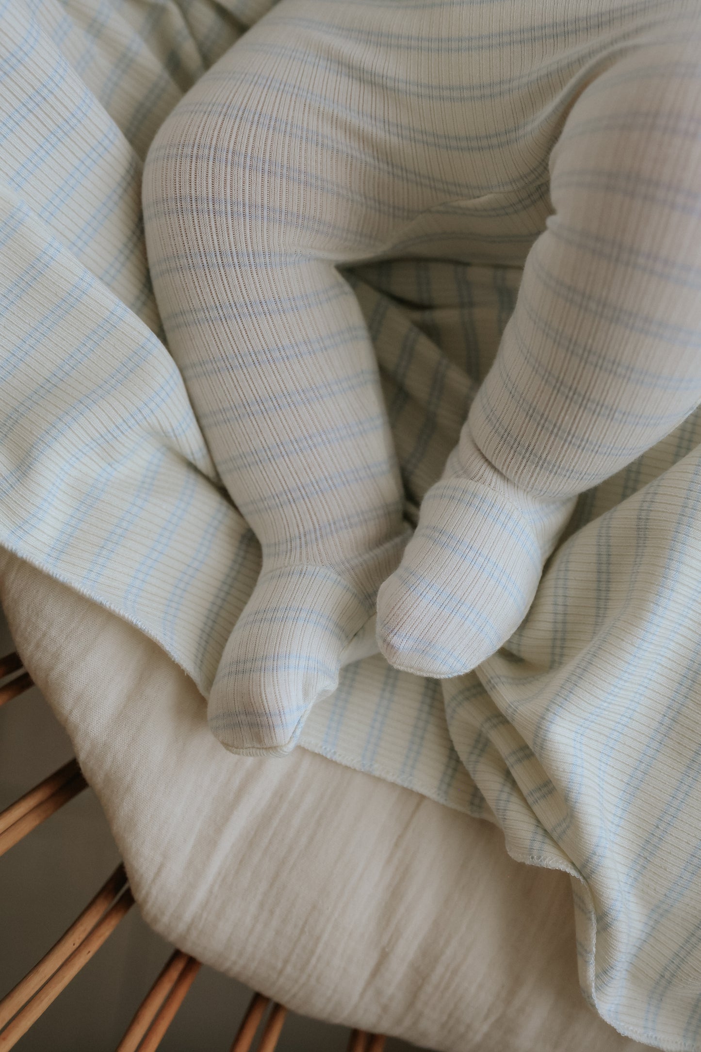 Rib Stripe Footie & Beanie