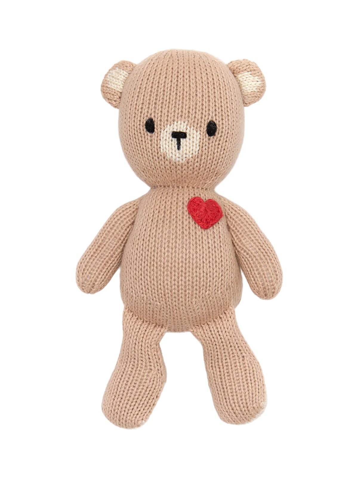 Tuntun baby bear w/heart 8" beige