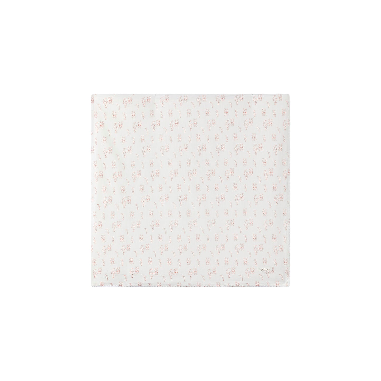 Allover Bunny Print White Ground Girl Blanket
