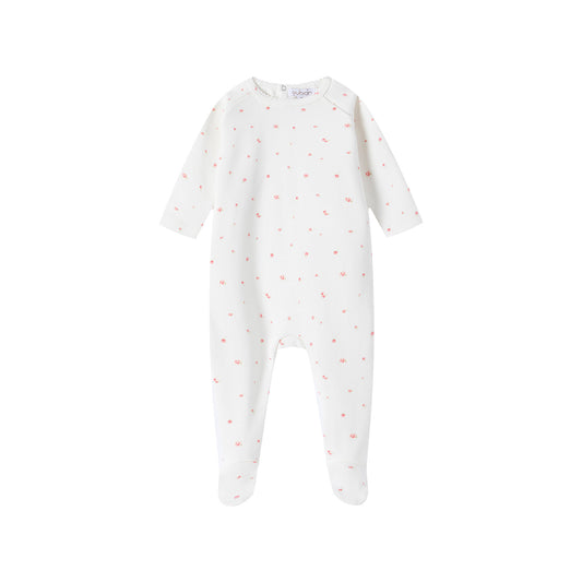 Rose Floral Footie & Hat