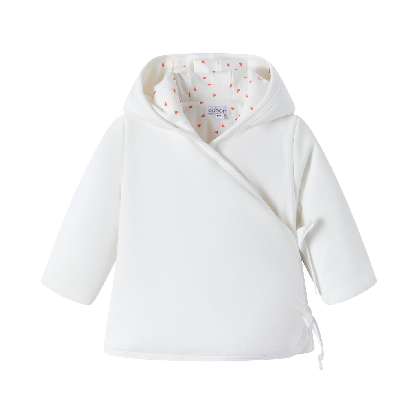 Wrap Jacket W Heart Print Lining Jacket