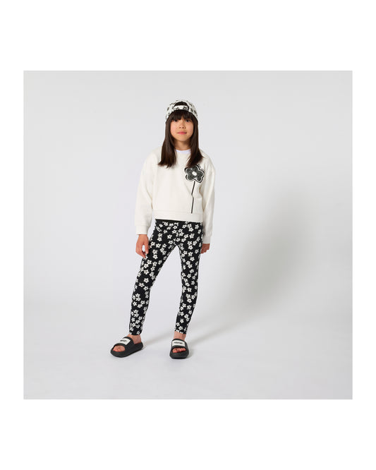 Little Marc Jacobs Short Sweatshirt w Flower Logo on front W60749