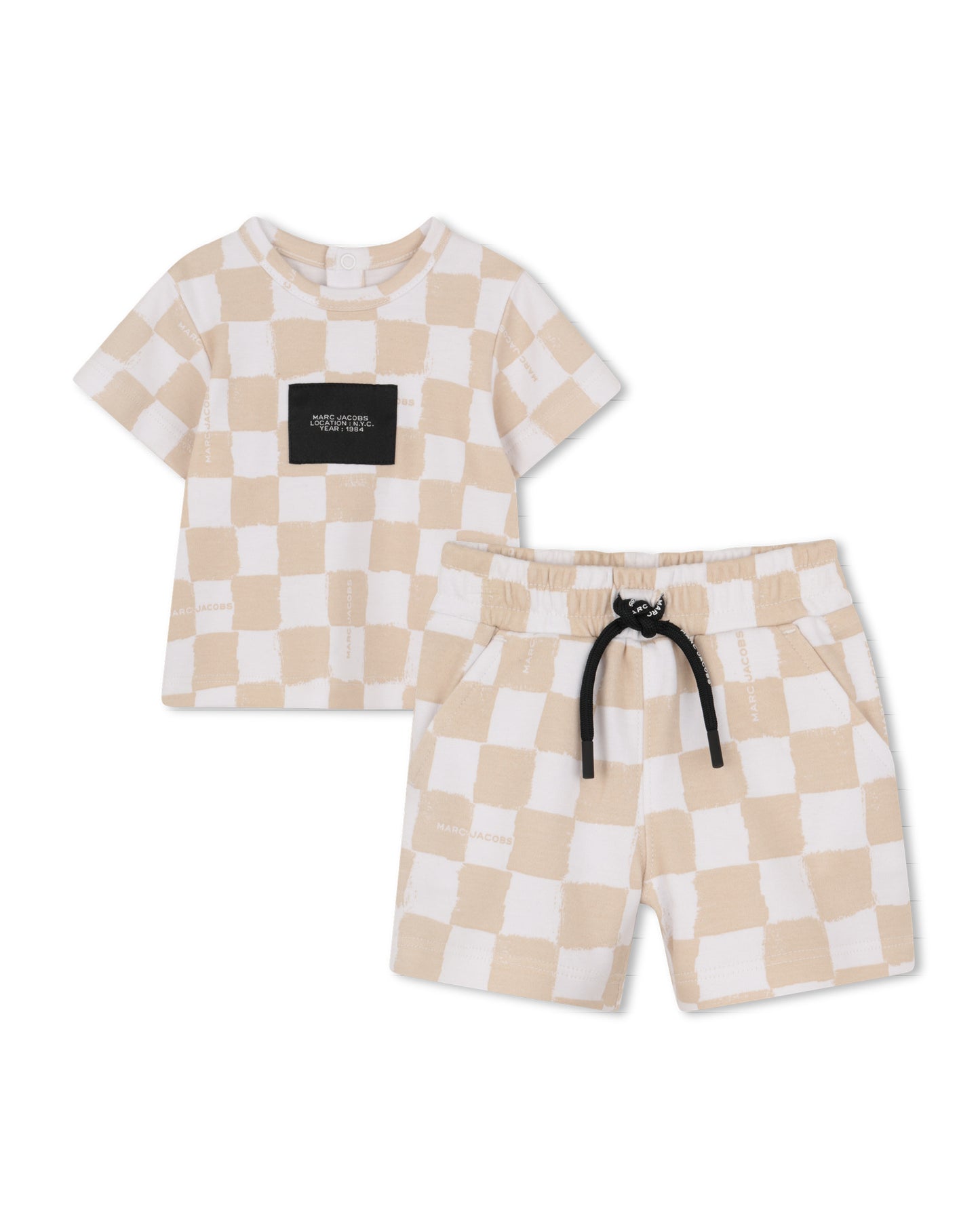 Little Marc Jacobs Allover checkerboard print Top & Shorts W60812