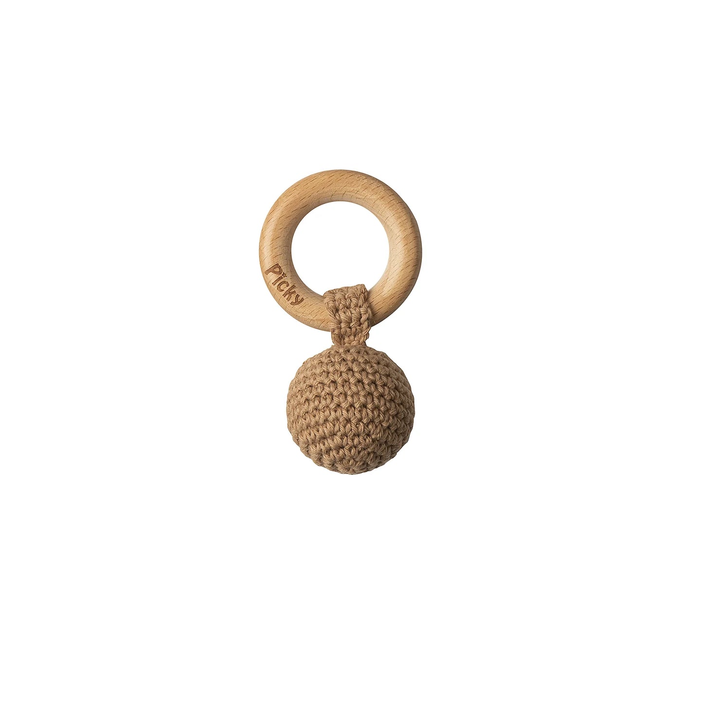 Ball Rattle Teethe - Beige