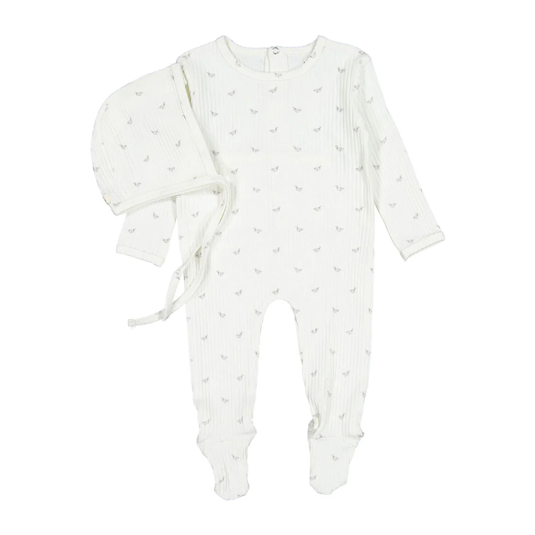 Pink Duckling Romper & Bonnet