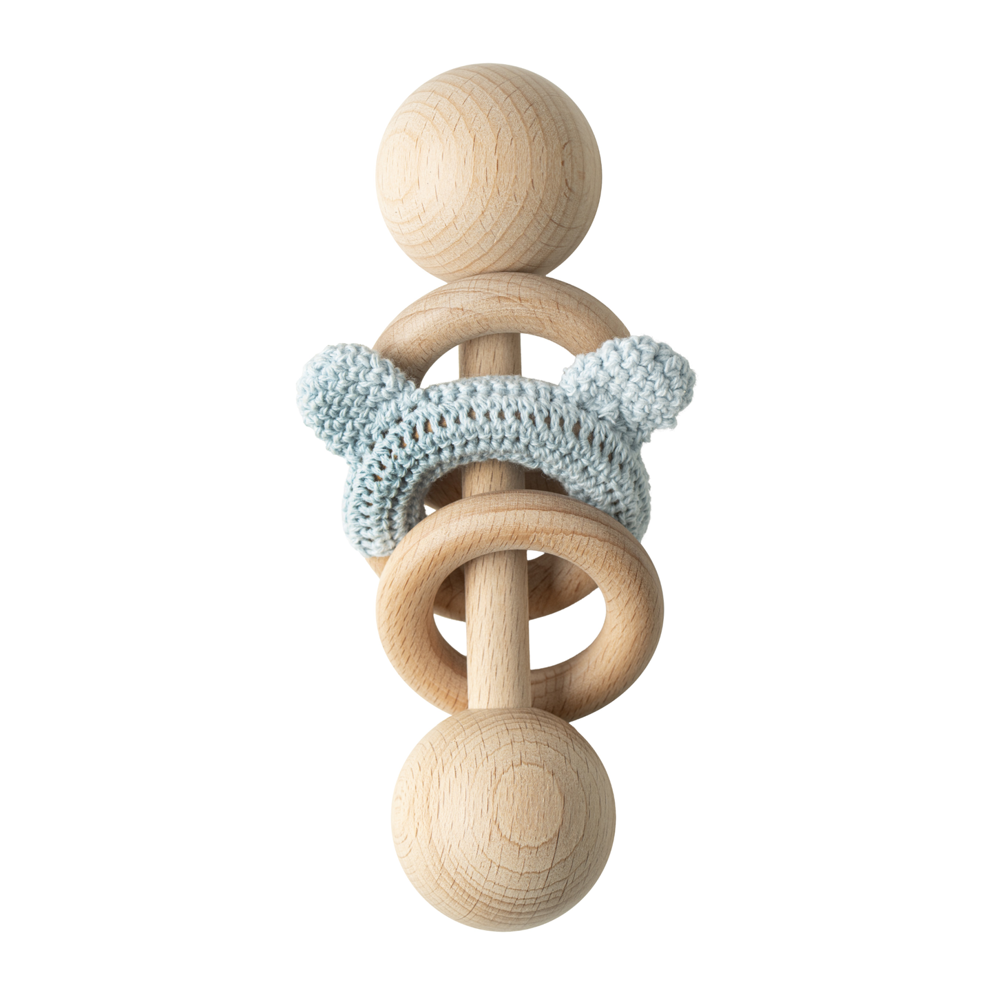 Baby Rattle with Teddy - Blue