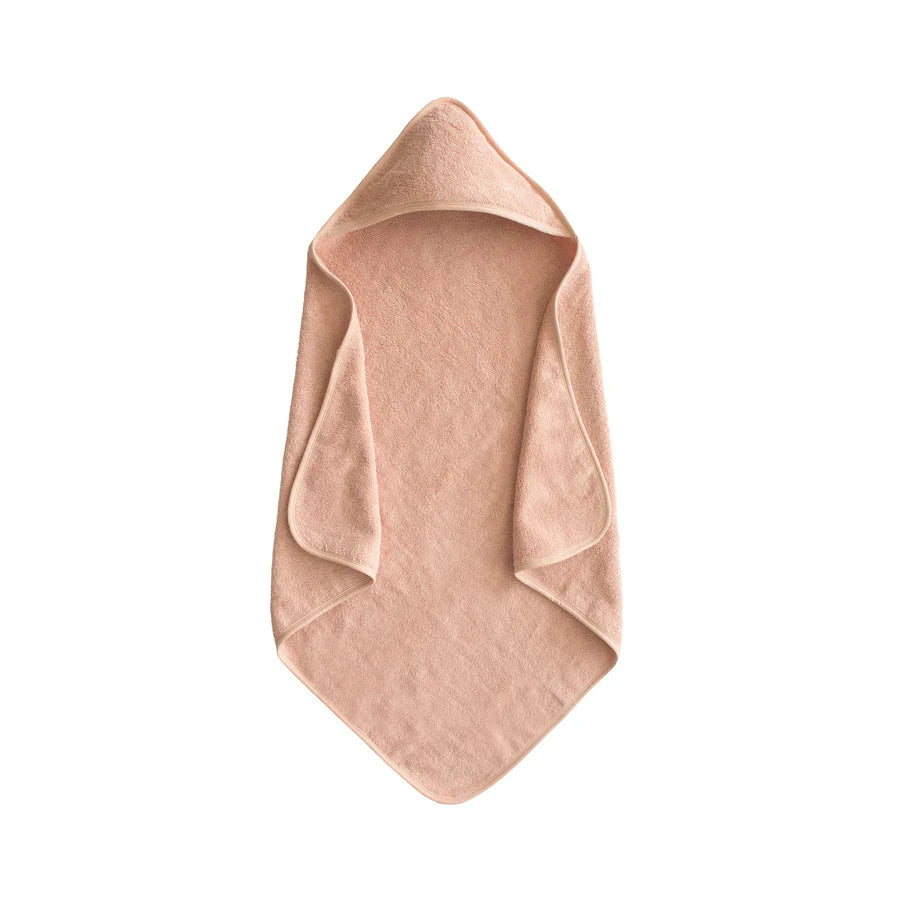 Organic Cotton Baby Hooded Towel - Blush