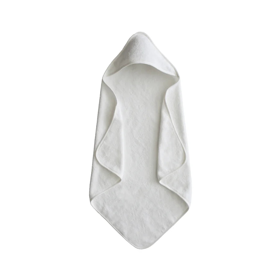 Organic Cotton Baby Hooded Towel - Pearl
