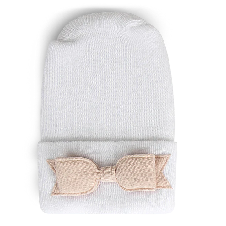 Adora Hospital Hat - Linen Petal Bow