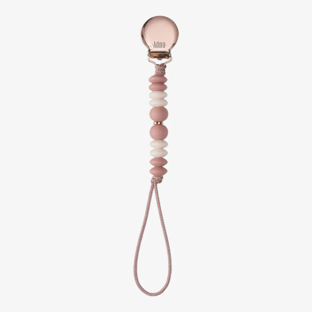 Adora Pacifier Clip - Rosewood Ombre