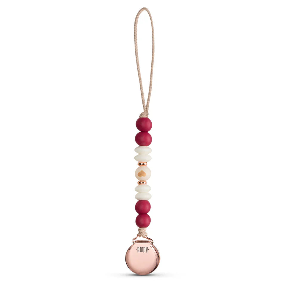 Adora Pacifier Clip - Scarlet Heart