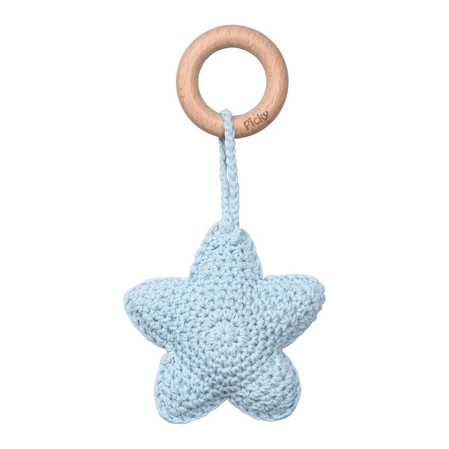 Star Rattle Teether - Light Blue