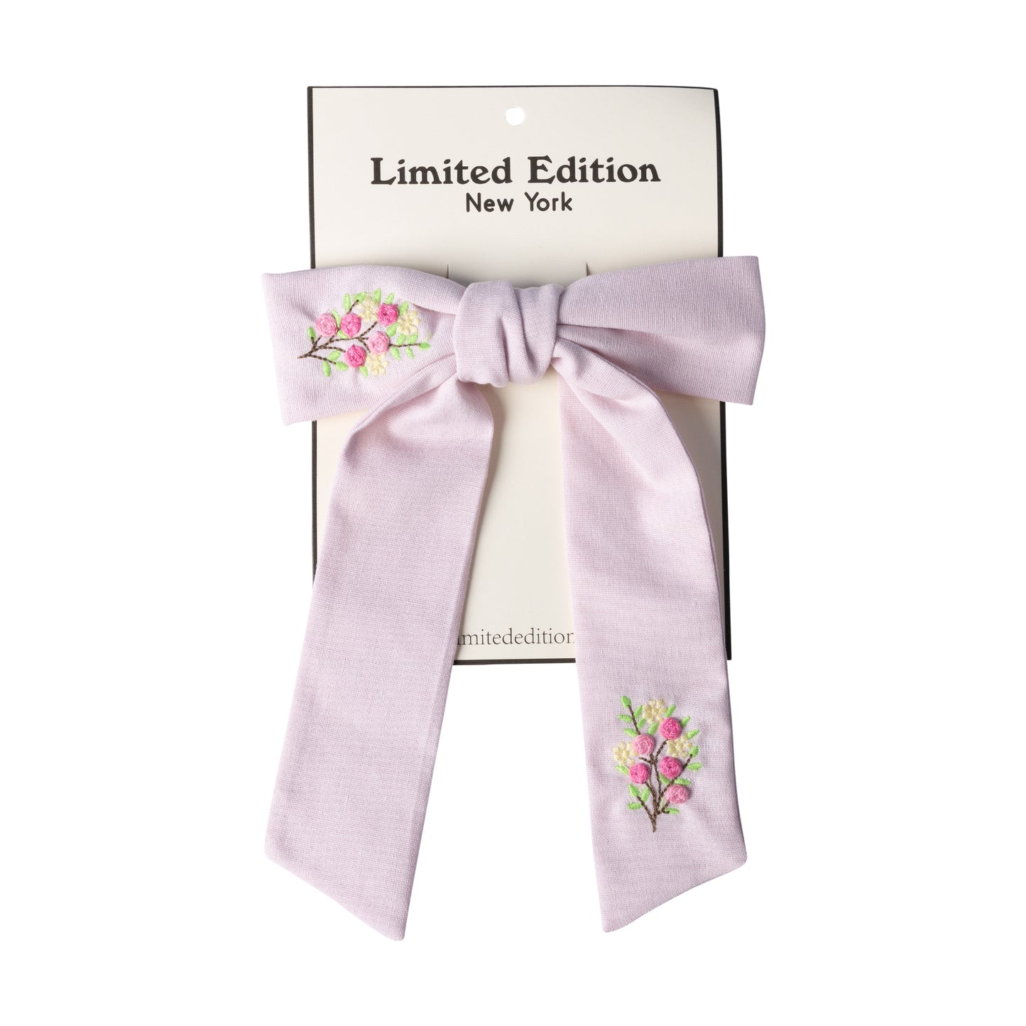 Floral Embroidered Bow
