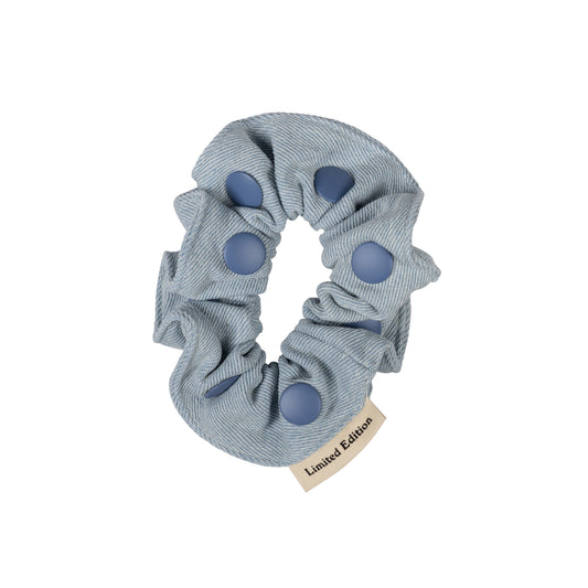 Denim Snap Scrunchie
