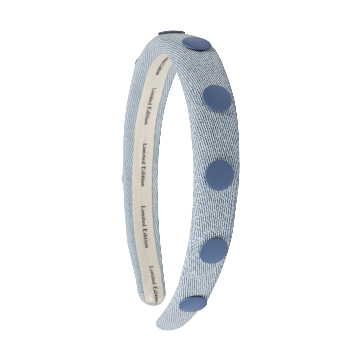 Denim Snap Headband Thin