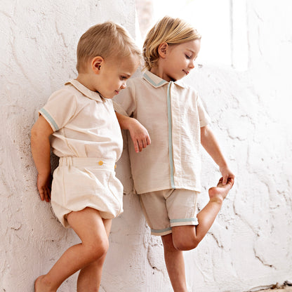 RetroKid Bennet Baby Boy Button Up Set