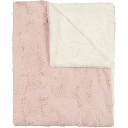 Peluche Fur Blanket - Icy Rose And Natural