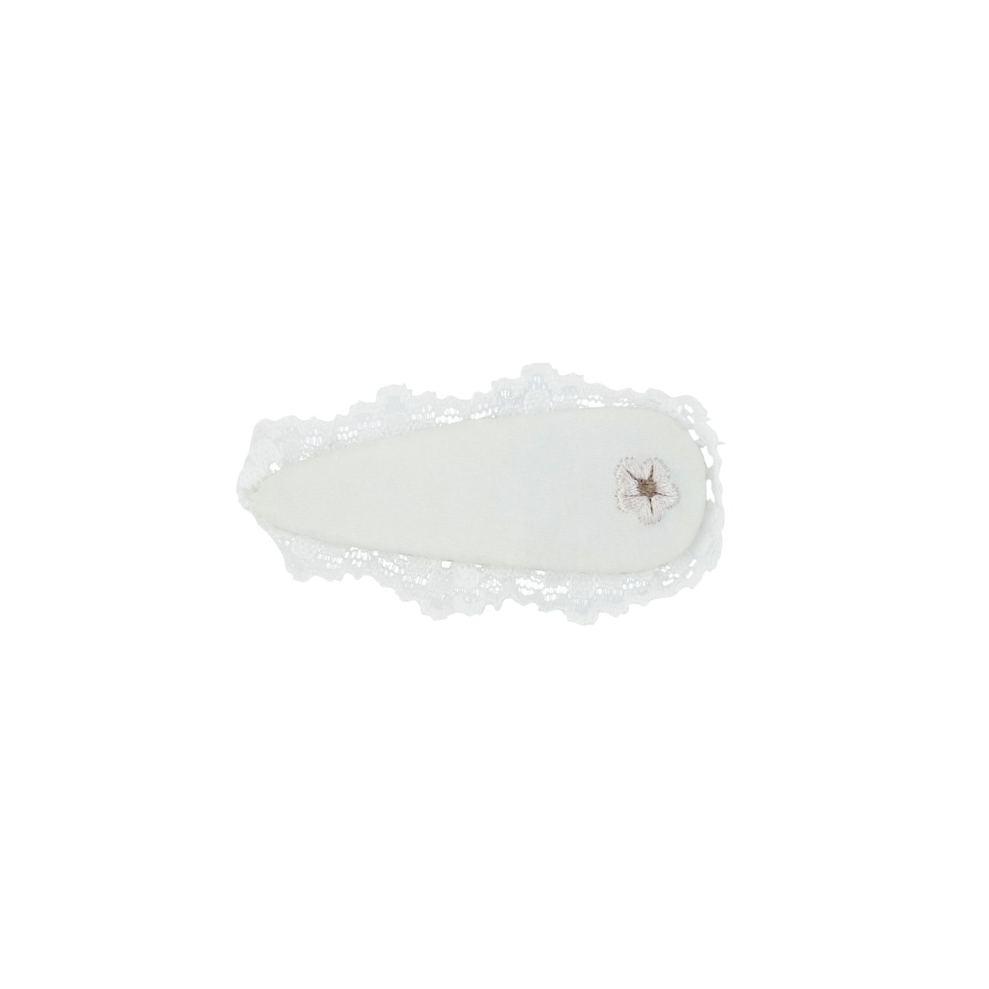 Le enfant Lace trim clips (2pk) - White