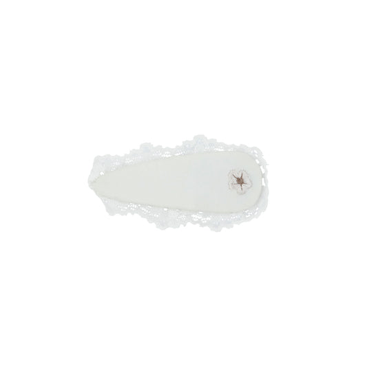 Le enfant Lace trim clips (2pk) - White