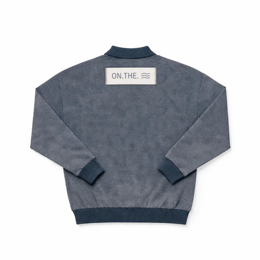 Sweatshirt Polo — Navy Wash