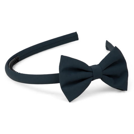 Le enfant Dainty taffetta bow hairband - Navy