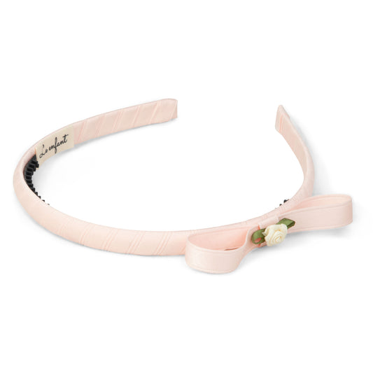 Le Enfant Thin rose bow hairband - Soft Pink