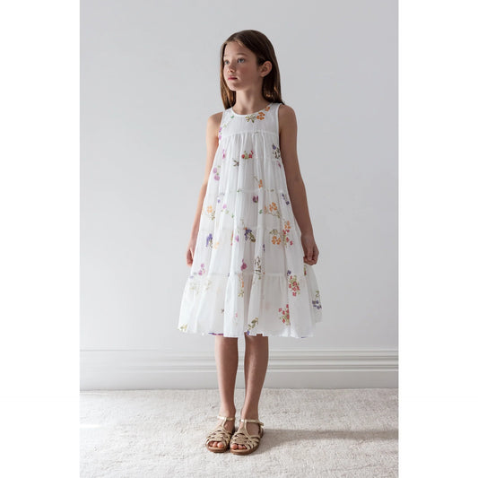 Petit Amalie Floral Sketch Print Sleeveless Dress