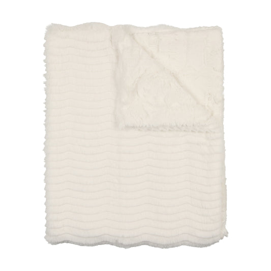 Peluche Wave Fur Blanket - Natural