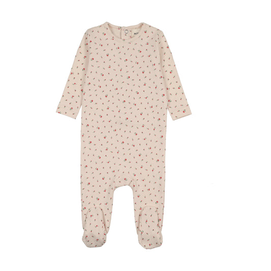 Floral Print Snap Back Footie