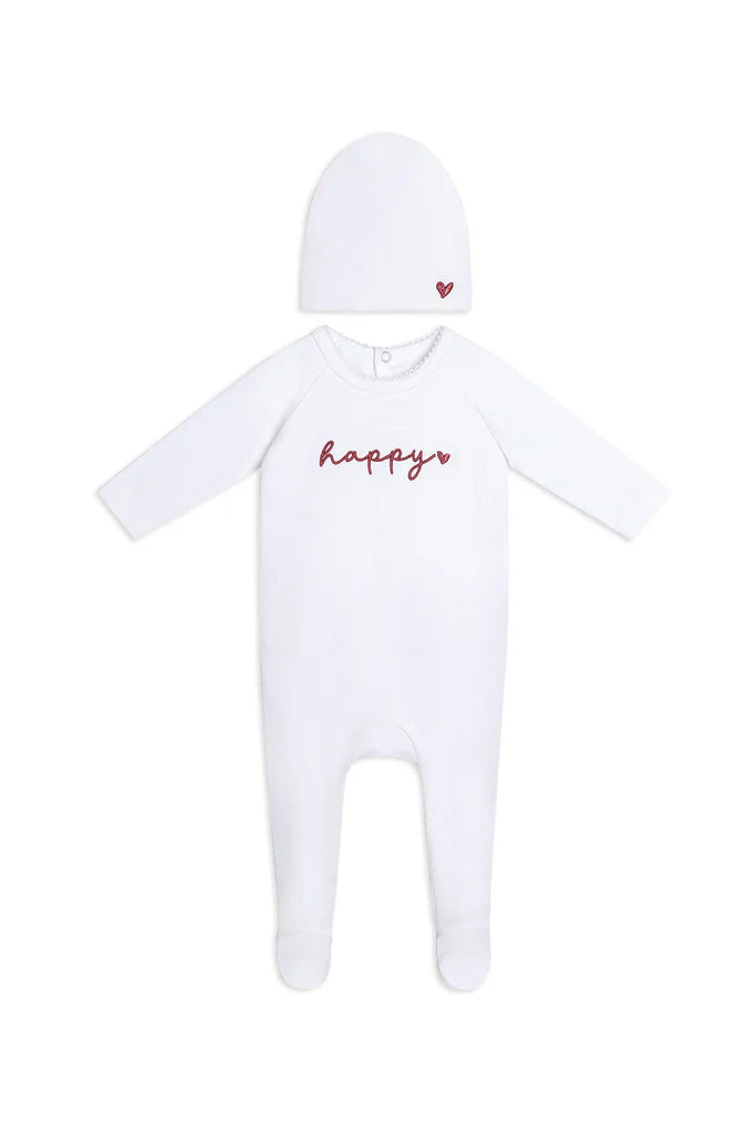 Oubon Embroidered Footie & Hat