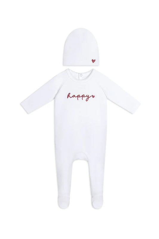 Oubon Embroidered Footie & Hat