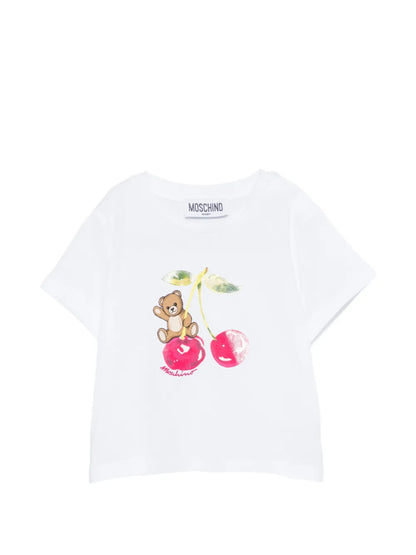 Moschino Cherry Print Tshirt MDM03T
