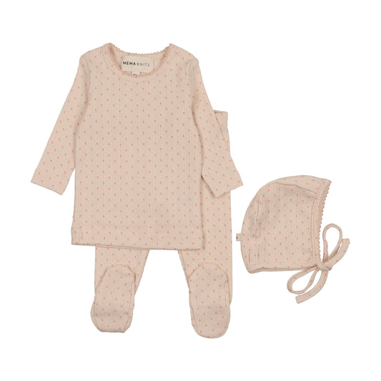 Tulip Print 2 PC Set & Bonnet