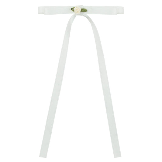 Le Enfant Rose bows long - White