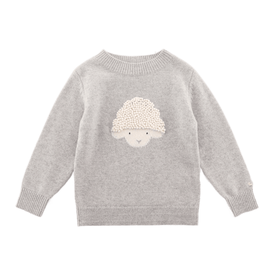 Denn Merino Wool Sweater Lammy - Grey Melange