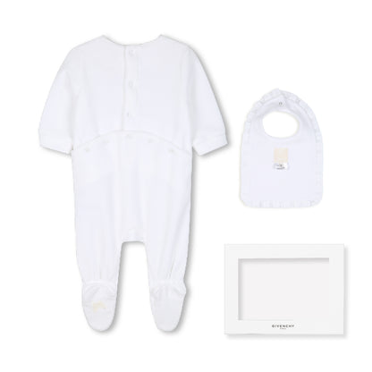 Pajamas With Bib - White