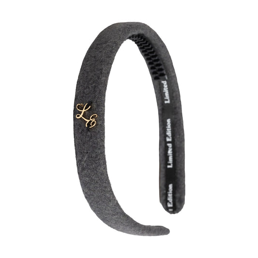 Brushed Wool Headband Thin - Gray