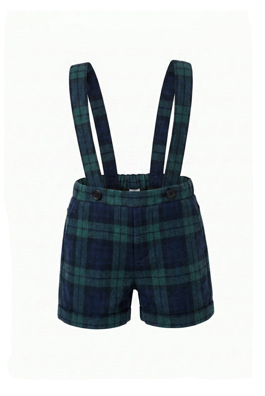 Julien Suspenders Pants - Navy/Green