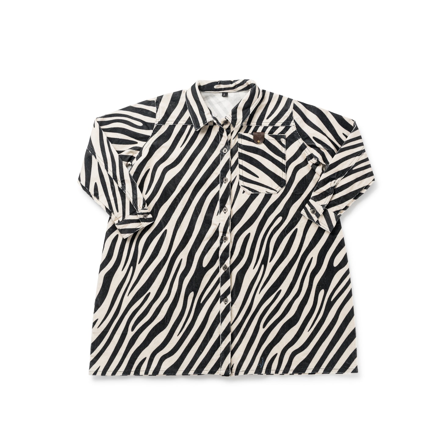 Oversized Shirt Dress — Zebra Print