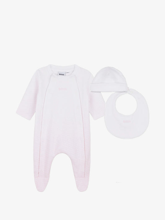 3pc Girls Footie And Hat W. Bib Set J53323 - Festival Bloom