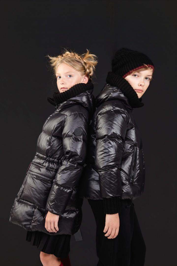 Knit Hood Puffer — Black